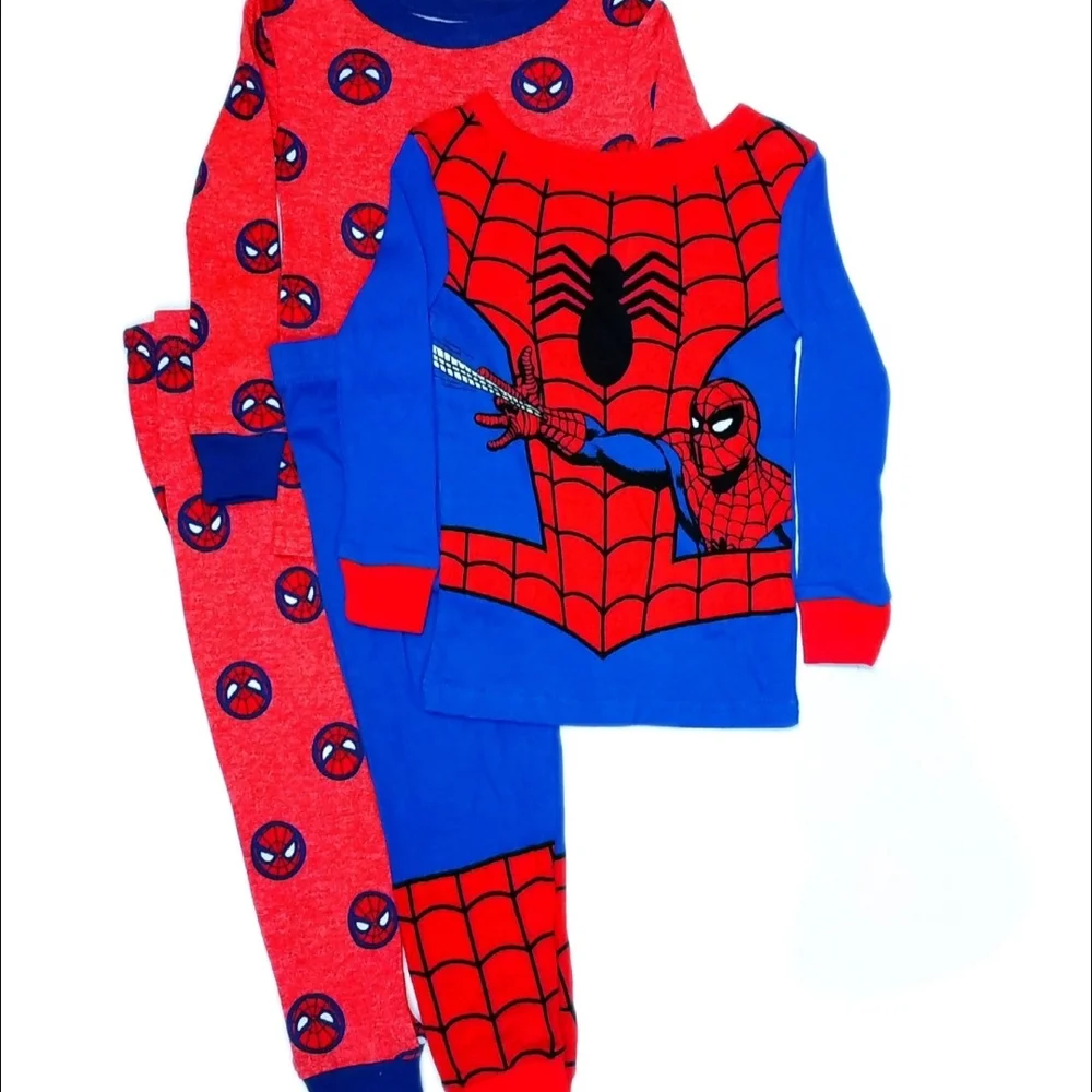 Spider-Man Boy's Superhero Pajamas , 4-Piece Pajama Set, Size 3T - Picture 2 of 4